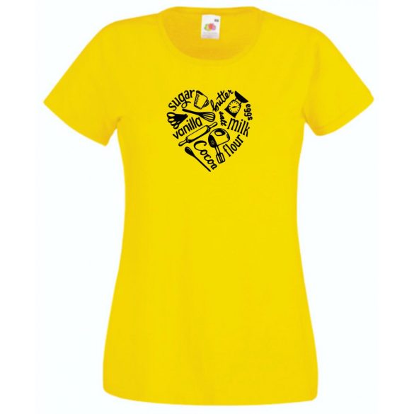 Konyhatündéreknek, főzni szerető hölgyeknek, love kitchen női rövid ujjú póló