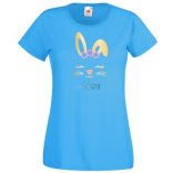 Nyuszi - muszi fej, nyuszi kedvelőknek, bunny head, húsvét női rövid ujjú póló