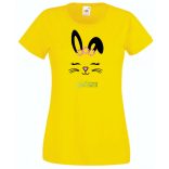 Nyuszi - muszi fej, nyuszi kedvelőknek, bunny head, húsvét női rövid ujjú póló
