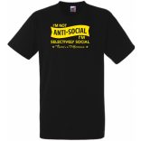 I am not anti-social férfi rövid ujjú póló