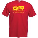 I am not anti-social férfi rövid ujjú póló