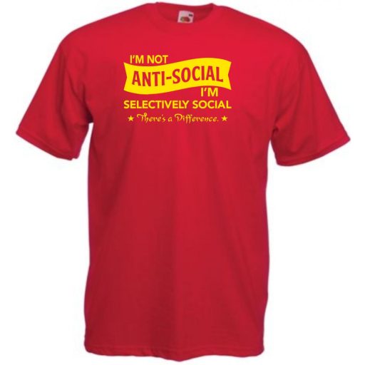 I am not anti-social férfi rövid ujjú póló