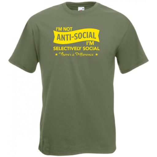 I am not anti-social férfi rövid ujjú póló