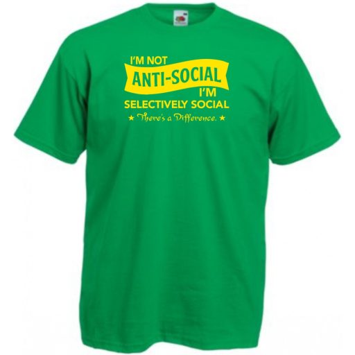 I am not anti-social férfi rövid ujjú póló