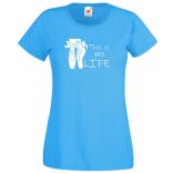 Balett cipellők, balett, tánc az élet női rövid ujjú póló