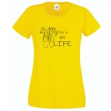 Balett cipellők, balett, tánc az élet női rövid ujjú póló