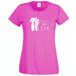 Balett cipellők, balett, tánc az élet női rövid ujjú póló