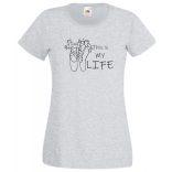 Balett cipellők, balett, tánc az élet női rövid ujjú póló