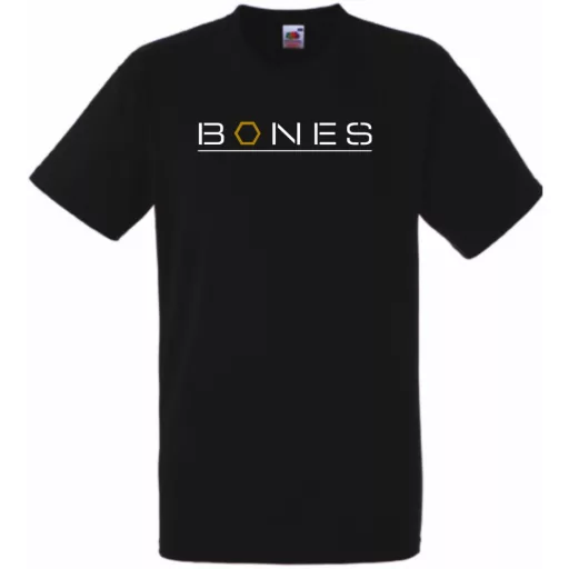 Bones, csontok felirat férfi rövid ujjú póló