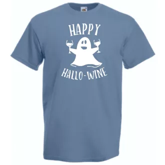   Happy hallo-wine, vicces halloween férfi rövid ujjú póló