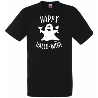   Happy hallo-wine, vicces halloween férfi rövid ujjú póló