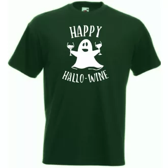   Happy hallo-wine, vicces halloween férfi rövid ujjú póló