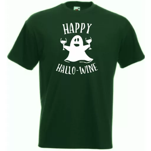 Happy hallo-wine, vicces halloween férfi rövid ujjú póló