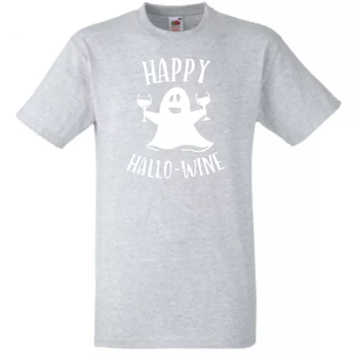 Happy hallo-wine, vicces halloween férfi rövid ujjú póló