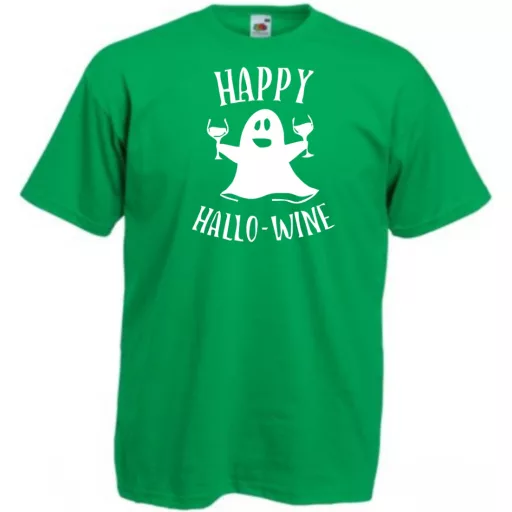 Happy hallo-wine, vicces halloween férfi rövid ujjú póló