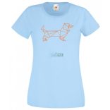 Tacskó minimal, tacsi csillagkép női rövid ujjú póló