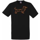 Kedvencünk - a tacskó, tacsi, dachshund csillagkép férfi rövid ujjú póló