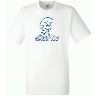   Smurf you, törpike vélemény - humor férfi rövid ujjú póló