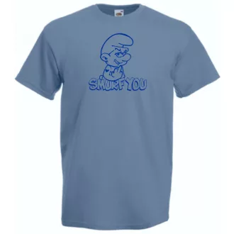   Smurf you, törpike vélemény - humor férfi rövid ujjú póló