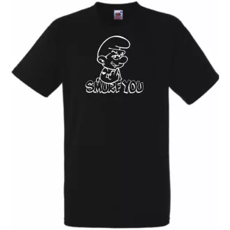   Smurf you, törpike vélemény - humor férfi rövid ujjú póló