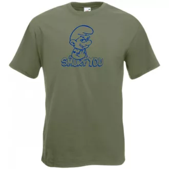   Smurf you, törpike vélemény - humor férfi rövid ujjú póló