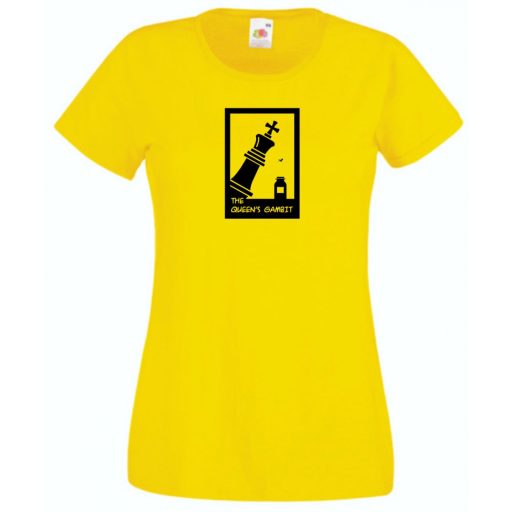 Sakk fan, vezércsel, a királynő női rövid ujjú póló