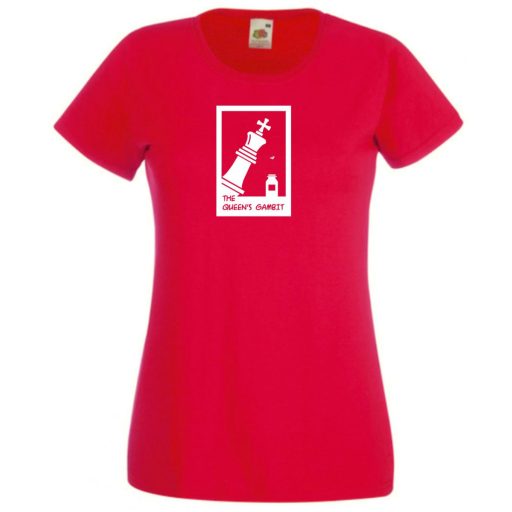 Sakk fan, vezércsel, a királynő női rövid ujjú póló