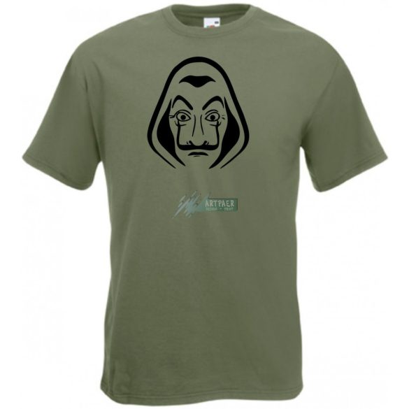 Arcmaszk - Dali - Money Heist férfi rövid ujjú póló