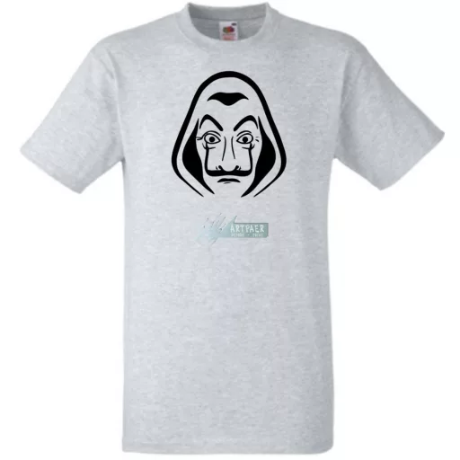 Arcmaszk - Dali - Money Heist férfi rövid ujjú póló