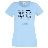 Money Heist, Dali és Anonymus maszk női rövid ujjú póló