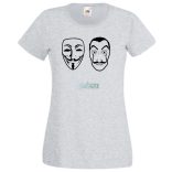 Money Heist, Dali és Anonymus maszk női rövid ujjú póló