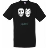 Arcmaszk - Dali és Anonymus - Money Heist férfi rövid ujjú póló