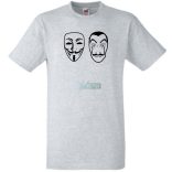 Arcmaszk - Dali és Anonymus - Money Heist férfi rövid ujjú póló