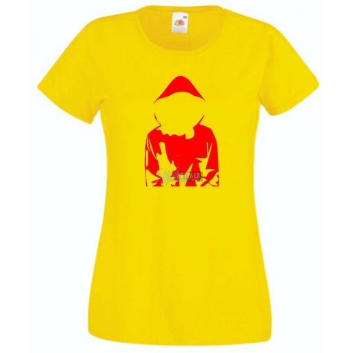 Money Heist piros felső mintás női rövid ujjú póló