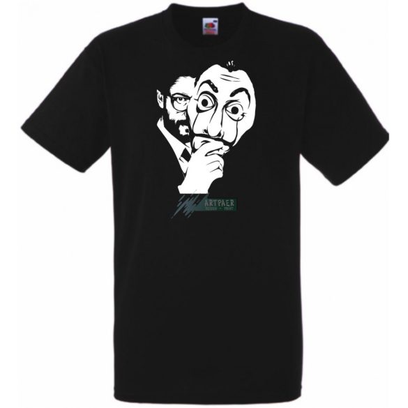 A professzor - Dali arcmaszk - Money Heist férfi rövid ujjú póló