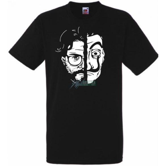 A professzor és az ő Dali arcmaszkja - Money Heist férfi rövid ujjú póló