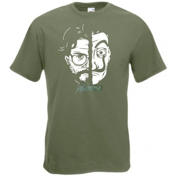 A professzor és az ő Dali arcmaszkja - Money Heist férfi rövid ujjú póló