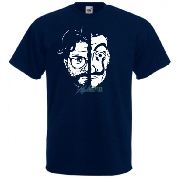 A professzor és az ő Dali arcmaszkja - Money Heist férfi rövid ujjú póló