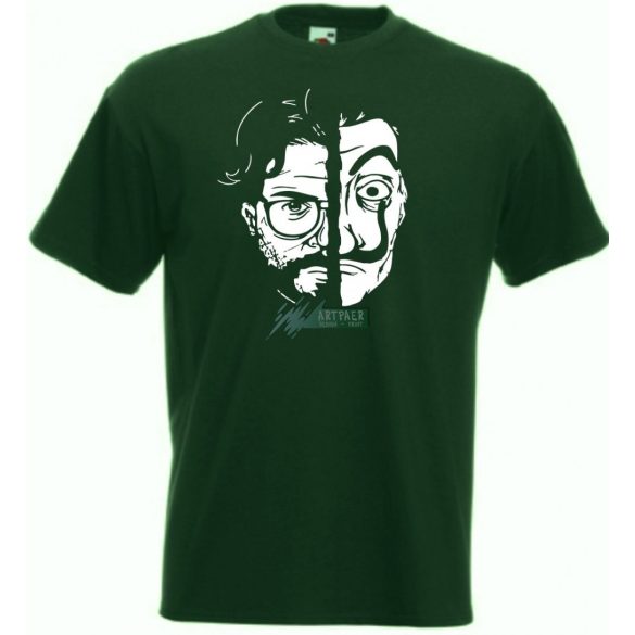 A professzor és az ő Dali arcmaszkja - Money Heist férfi rövid ujjú póló