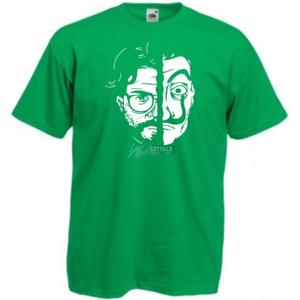 A professzor és az ő Dali arcmaszkja - Money Heist férfi rövid ujjú póló