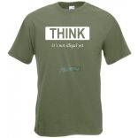 Humoros, figyelemfelkeltő " THINK " - ez még nem törvénytelen - feliratú férfi rövid ujjú póló