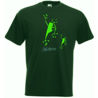   Mászó béka apu és bébi béka minta férfi rövidujjú póló