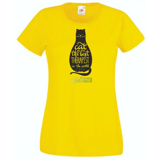 A macska a legjobb terepauta - angol - női rövid ujjú póló