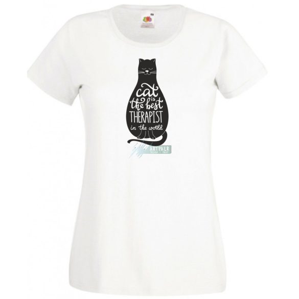 A macska a legjobb terepauta - angol - női rövid ujjú póló