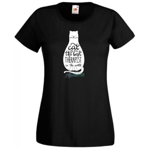 A macska a legjobb terepauta - angol - női rövid ujjú póló