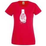 A macska a legjobb terepauta - angol - női rövid ujjú póló