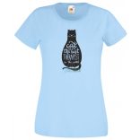 A macska a legjobb terepauta - angol - női rövid ujjú póló