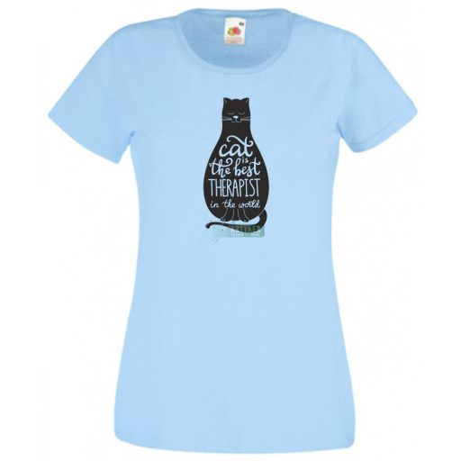 A macska a legjobb terepauta - angol - női rövid ujjú póló