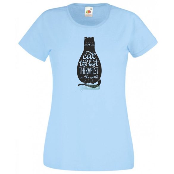 A macska a legjobb terepauta - angol - női rövid ujjú póló