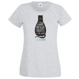 A macska a legjobb terepauta - angol - női rövid ujjú póló